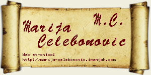 Marija Čelebonović vizit kartica